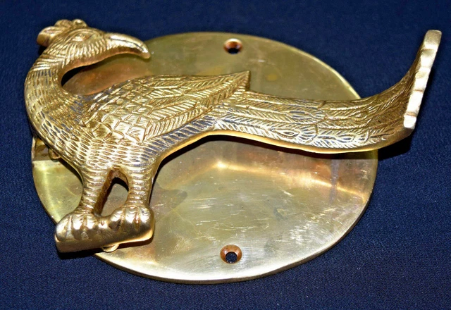 Peacock Door Knocker Brass Handmade Door Knocker Victorian Design Door Knocker 2