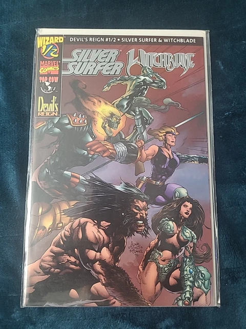 Silver Surfer Witchblade Devil's Reign #1/2 Marvel Wizard w/COA 1997