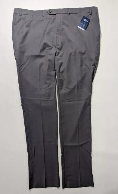 NEW-Size 44R Mens Hart Schaffner Marx Dress Pants New York Fit Wool Gray