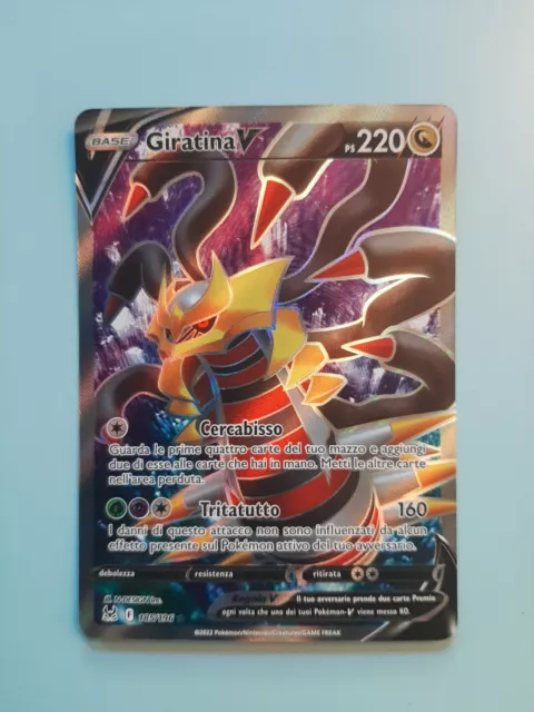 CARTA POKÉMON GIRATINA V ASTRO HYPER 201/196 ORIGINE PERDUTA