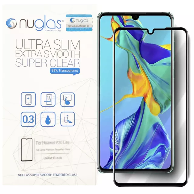 NUGLAS 9H Premium Tempered Glass Screen Protector For Huawei P20 Pro P30 Lite