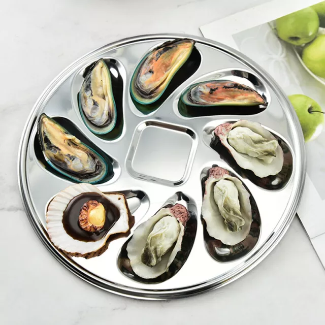 8 slot piatto grande per ostriche piatto inox piatto senza marca vassoio per frutti di mare