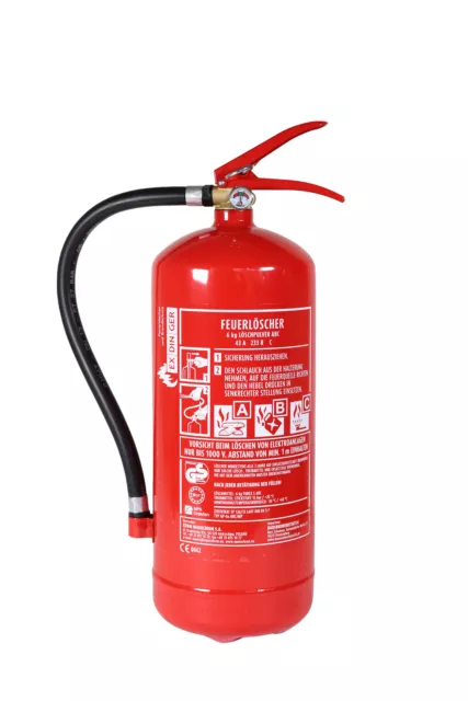 Feuerlöscher EXDINGER GP- 6x ABC 6 kg Pulverlöscher Brandbekämpfung Brandschutz