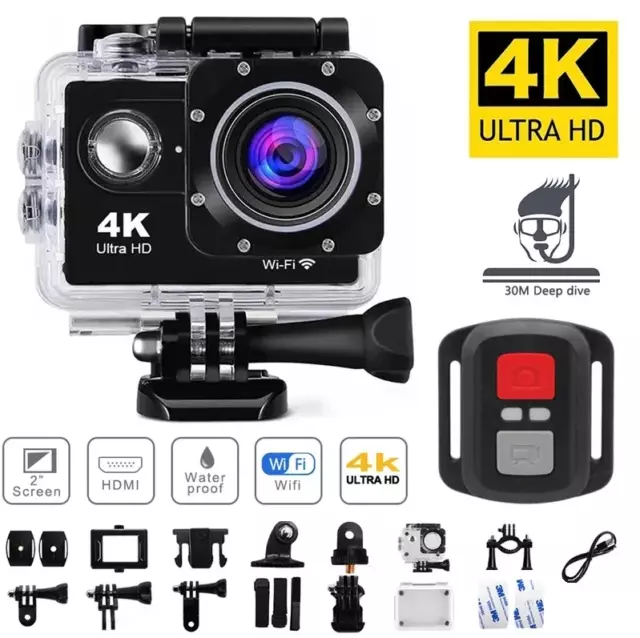 4K Action Camera Sport Video Underwater Waterproof Camera Wifi Remote For Go Pro