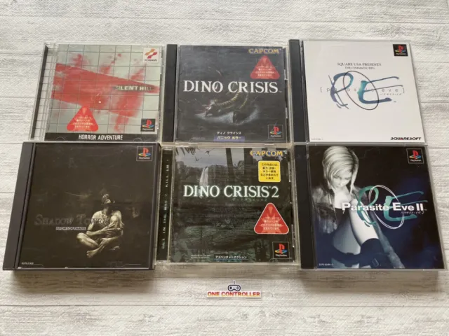 SONY PS One Silent Hill & Shadow Tower & Dino Crisis & Parasite Eve from Japan