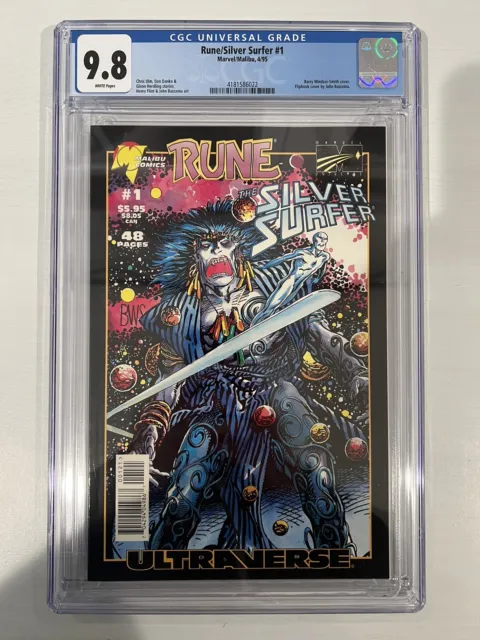 Rune / Silver Surfer 1 CGC 9.8 Malibu Marvel Ultraverse 1995 Rare Prestige Ed.