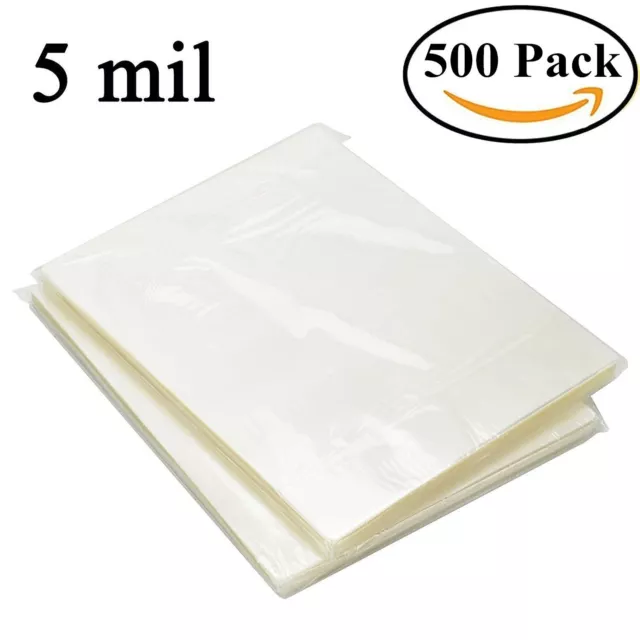 500 Pack Universal Letter Size Thermal Laminating Pouches 9" x 11.5" Sheet 5 Mil