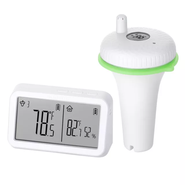 Wireless pool Thermometer with Indoor Temperature Humidity Monitor hot tubs pond