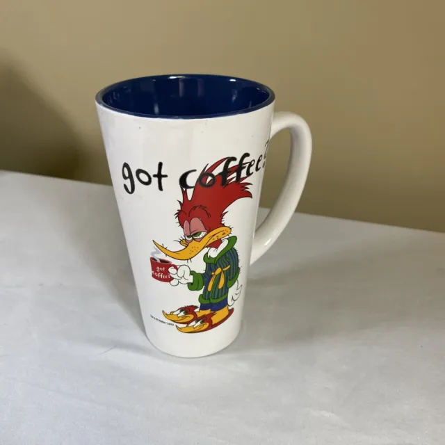 Universal Studios Got Coffee Woody Woodpecker Walter Lantz Tall Mug Cup