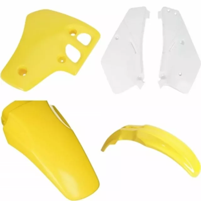 JEU PLASTIQUE SUZUKI RM 80 1986/1999 JAUNE OU NOIR ge