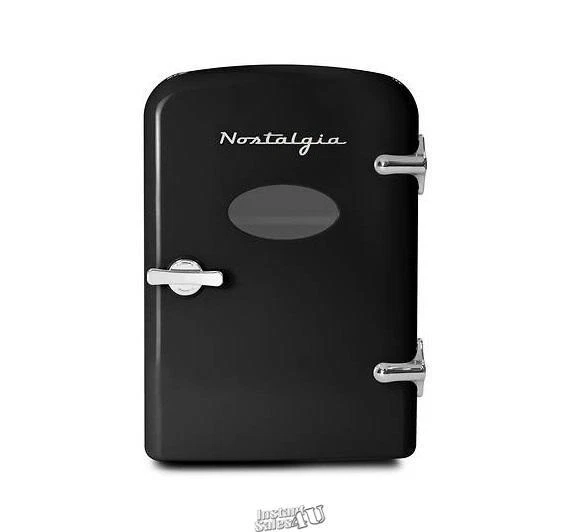 NOSTALGIA ELECTRICS RETRO 6Can Personal Refrigerator Black 69.99