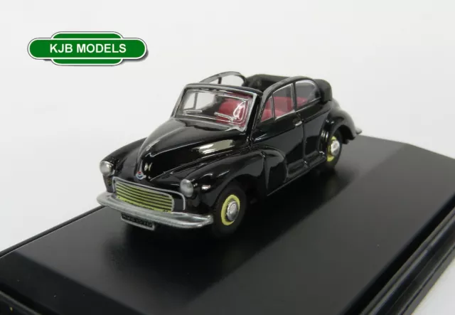 BNIB OO GAUGE OXFORD 1:76 76MMC002 Morris Minor Convertible Open Black/Grey