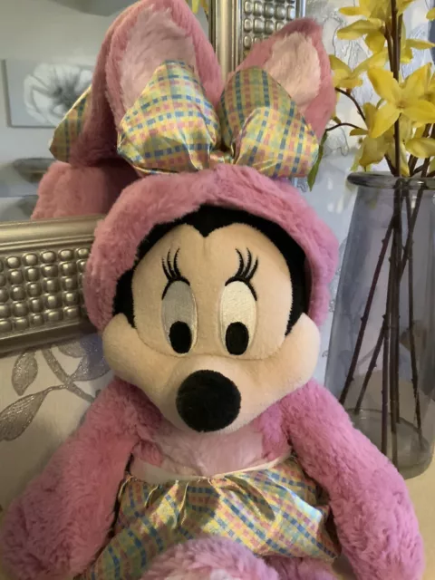 Disney Store Mickey Mouse Easter Bunny Pink 20" Plush 2018 Authentic Official 2