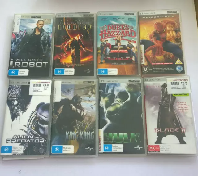 Sony Playstation Psp    8 Psp Umd Movie Lot   Free Postage