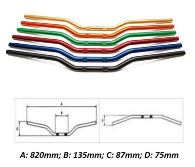 Accossato Manubrio Ergal Alu Accossato Argento 22 Piega MEDIA DUCATI MONSTER 696 