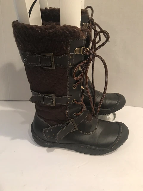 J -41 JEEP Montagnard Vegan Moto Sporty Lacet Faux Bord Fourrure Grand Boots