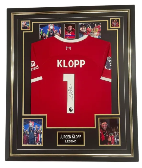 FAREWELL DISPLAY Jurgen Klopp Signed of Liverpool Signed Shirt Autograph Jersey
