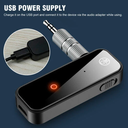 Bluetooth 5.0USB Fil Transmetteur Récepteur 2in1 Adaptateur Audio 3.5mm Aux Auto