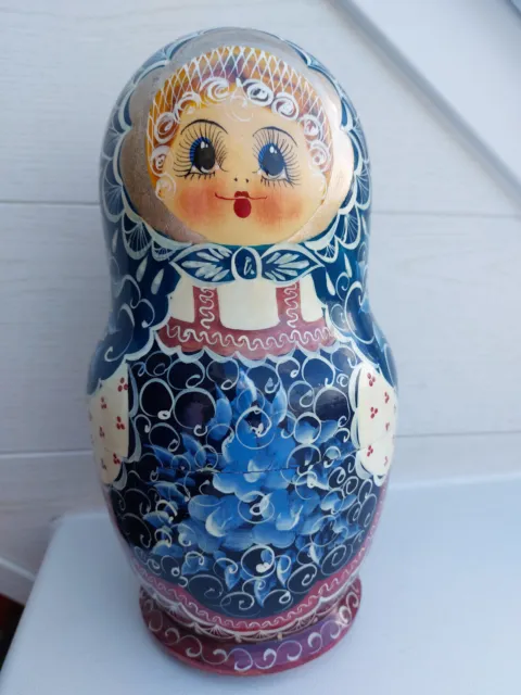 Babuschka Matroschka Matrjoschka Matruschka russische Puppen 10 teilig  25 cm