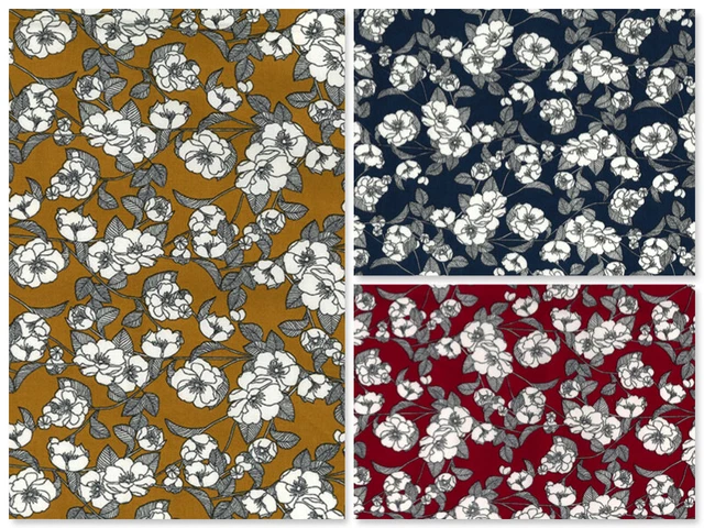 Rose & Hubble 100% Cotton Poplin Fabric Soft Vintage Floral Material Dressmaking
