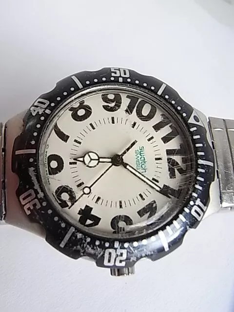 Selten Taucher  Armbanduhr Swatch Irony 1995 Alu