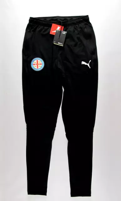 Melbourne City FC Puma Black Football Training Track Pants Men's Small S W30"