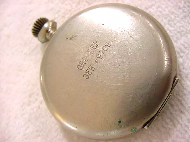 Vintage large antique WWII World War II MILITARY ELGIN CHRONOGRAPH pocket watch