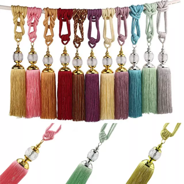 Curtain Tie Backs Tiebacks Rope Beaded Ball Decoration Holdbacks Tassel Bedroom