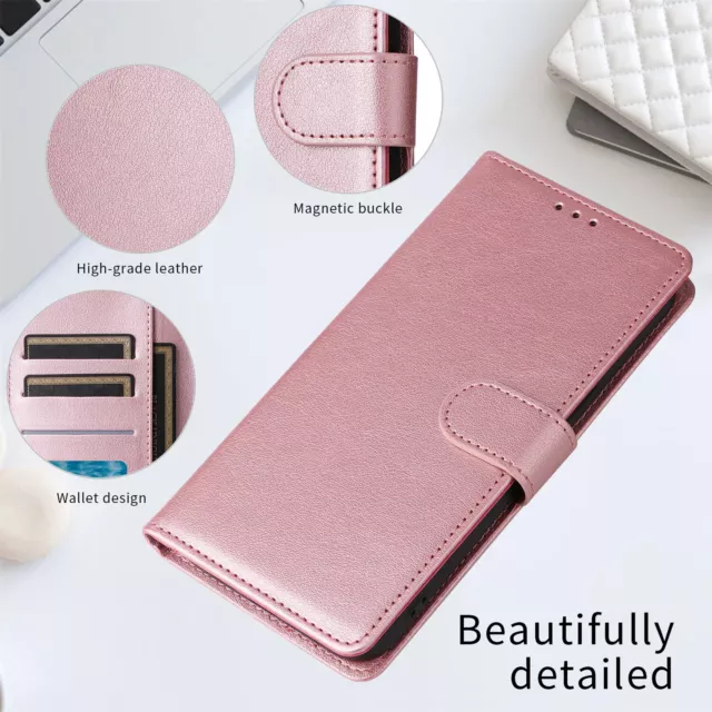 Leather Flip Wallet Case For iPhone 15 14 Pro Max 11 12 13 7 8 XR Magnetic Cover 3
