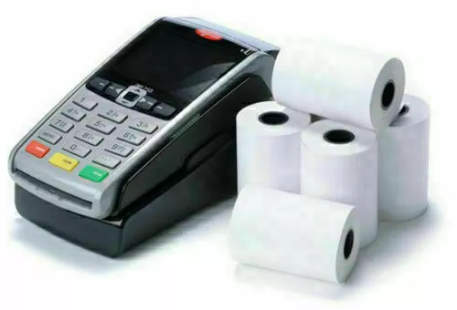 100  Rolls 57x40mm Thermal Paper Till Roll Credit Card Machine Worldpay Ingenico