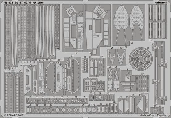 48922 Su-17 M3/M4 Exterior For 1/48 Kitty Hawk Model Kits