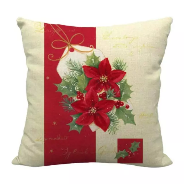 Christmas Cushion Cover Pillow Case Cotton Linen Home Sofa Car Decoration Xmas G