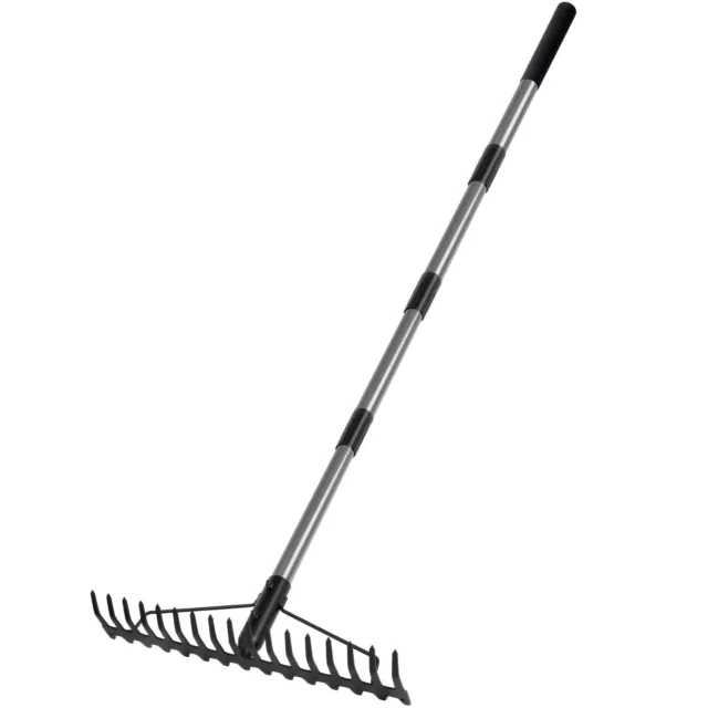 5.4FT Bow Rake Heavy Duty Garden Rake with Stainless Steel Handle, 17