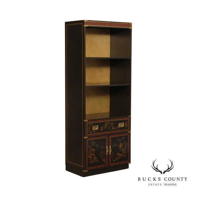 Drexel 'Et Cetera' Chinoiserie Campaign Style Bookcase