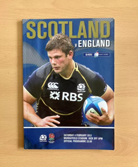 Scotland Vs England Six Nations Rugby Union - Calcutta Cup - 2012 Programme