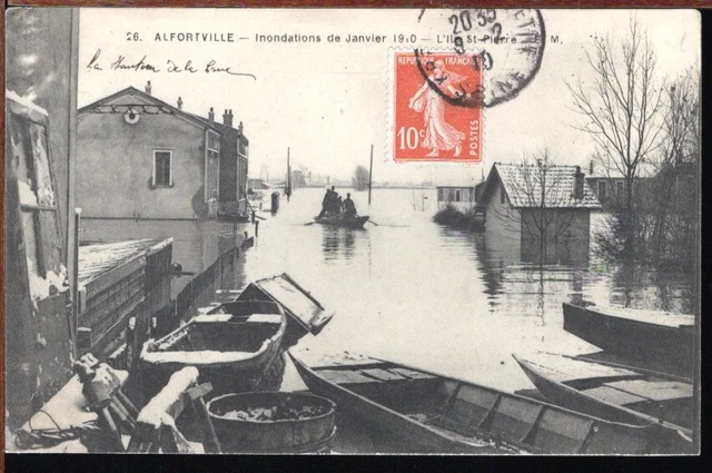 94 - ALFORTVILLE - L'Ile Saint-Pierre - Floods of January 1910