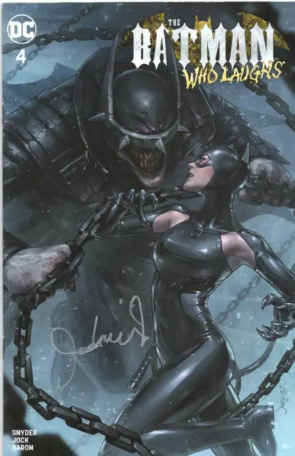 DC Batman Who Laughs #4 Trade Dress NM Signed By Jeehyung Lee Catwoman