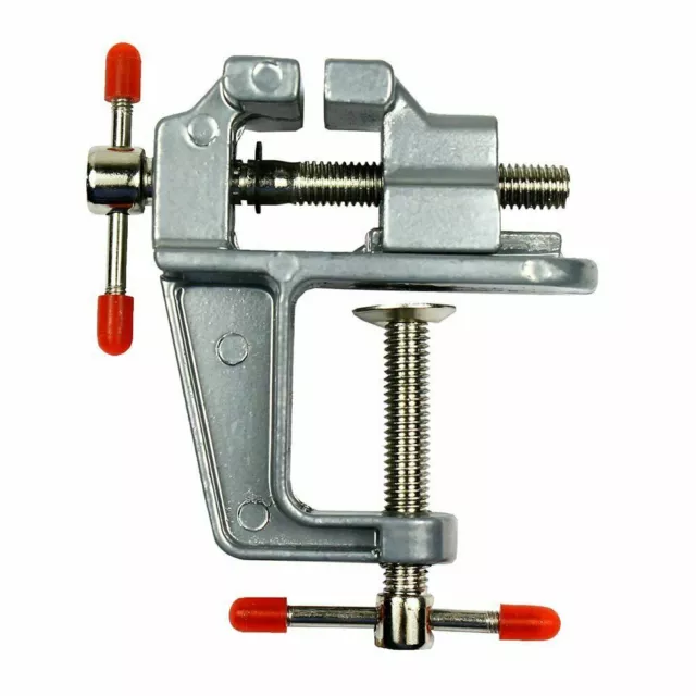 3.5" Miniature Vise Small Jewelers Hobby Clamp On Table Bench Tool Vice Aluminum