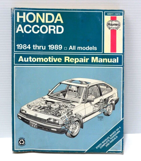 1997 HONDA ACCORD HAYNES REPAIR MANUAL PDF visual data 5