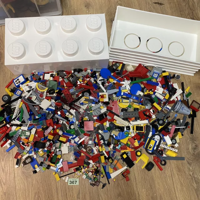 LEGO Storage Brick 8 Stud Large White Container Lego & Mini Figures 5kg