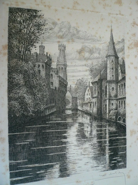 Eau-forte Originale Signée Lucien Gautier (1850-1925) - Paysage Barbizon Troyon 1900