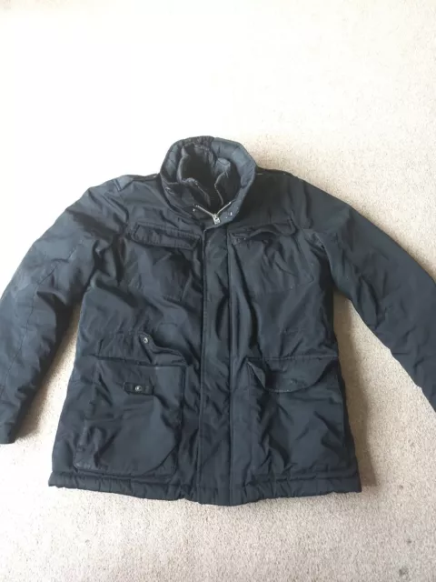 Next Men’s Jacket Black Waterproof Medium Winter Coat