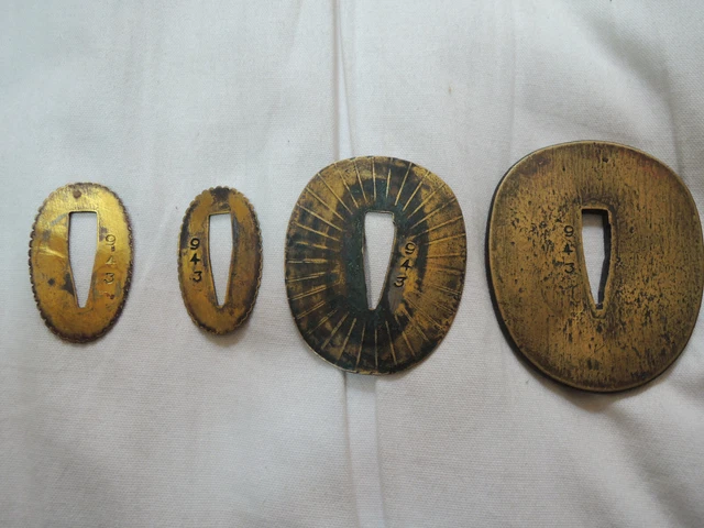 WW2 Original japanese Navy Officer sword gunto Tsuba Seppa set