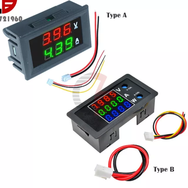 DC 100V/10A  High Precision Voltage Current Power Meter Digital LED Display