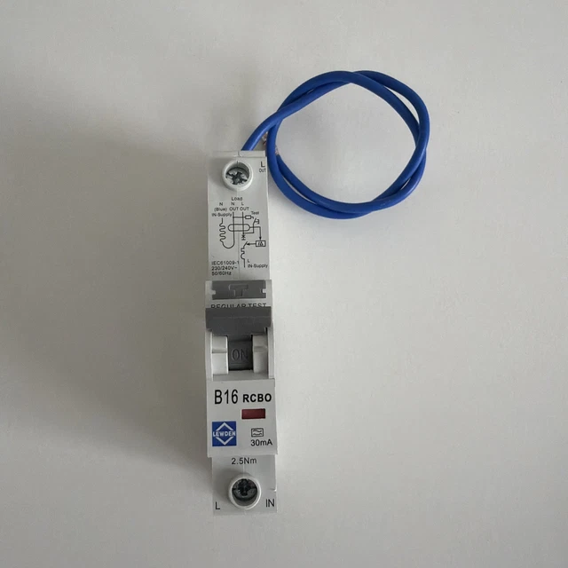 B16 Rcbo LEWDEN B16 16A RCBO 30mA IEC61009-1 230V RCBO 16/30/SP £8.10 - PicClick UK