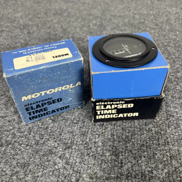 Vtg Motorola Electronic Elapsed Time Indicator 12Volts  Hm Series Nos # 99969