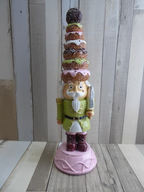 Resin Doughnut Hat Christmas Xmas Nutcracker Decoration Ornament 25cm