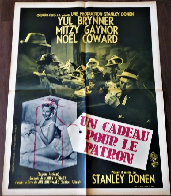 UN CADEAU POUR le Patron *Affiche ORIGINALE 60x80cm *23" 32" *1960 Donen Brynner EUR 45,00