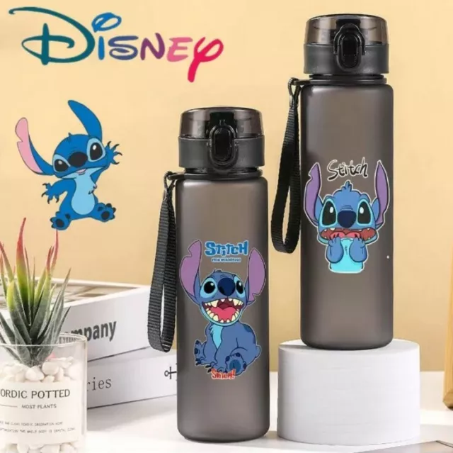 Disney Stitch borraccia sportiva con cannuccia Anime bottiglie d