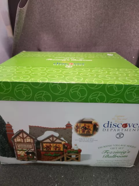 Dept 56 Fezziwig's Ballroom Gift Set Dickens Village Christmas Carol 58470 WORKS 3